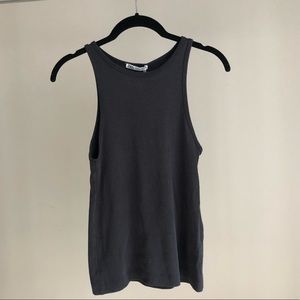 Zara Top - Ribbed Dark Gray (Muscle Tee)